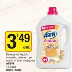Economy Cash Asevi - detergente líquido marsella, colores, gel activo o rosa mosqueta oferta