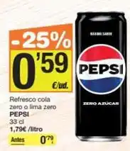 Economy Cash Pepsi - refresco cola zero o lima zero oferta
