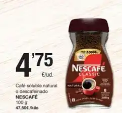 SPAR Fragadis Nescafé - café soluble natural o descafeinado oferta