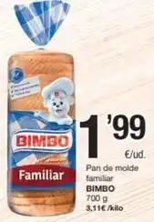 SPAR Fragadis Bimbo - pan de molde familiar oferta