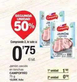 SPAR Fragadis Campofrío - jamón cocido en lonchas oferta