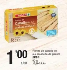 SPAR Fragadis Spar - filetes de caballa del sur en aceite de girasol oferta