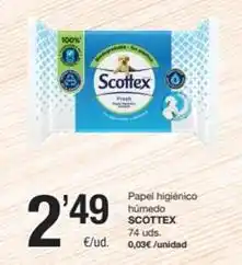 SPAR Fragadis Scottex - papel higiénico húmedo oferta