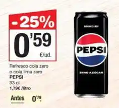 SPAR Fragadis Pepsi - refresco cola zero o cola lima zero oferta