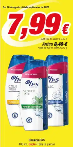 Aquabel Perfumerías H&s - champio oferta