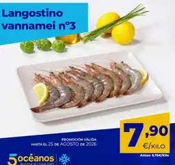 5 Océanos Langostino vannamei n3 oferta