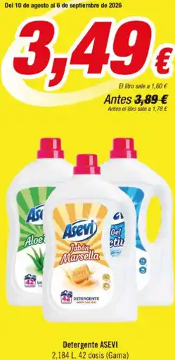 Aquabel Perfumerías Asevi - detergente oferta