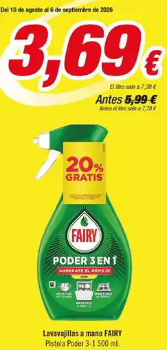 Aquabel Perfumerías Fairy - lavavajillas a mano oferta