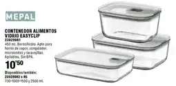 Optimus Mepal contenedor alimentos vidrio easyclip oferta