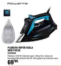 Optimus Rowenta plancha vapor suela inox focus oferta