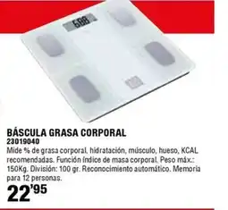 Optimus Báscula grasa corporal oferta