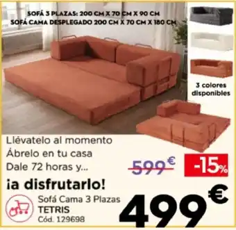 TETRIS Sofá Cama 3 Plazas