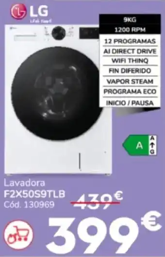 Lg lavadora f2x50s9tlb