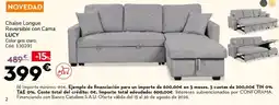 Conforama Conforama Chaise Longue Reversible con Cama LUCY oferta