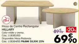 Conforama Hillary mesa de centro rectangular oferta