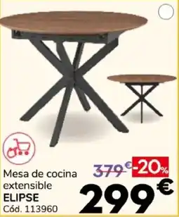 Conforama Elipse mesa de cocina extensible oferta