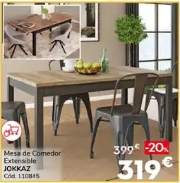 Conforama Jokkaz mesa de comedor extensible oferta