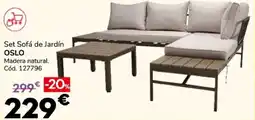 Conforama Oslo set sofá de jardín oferta