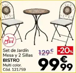 Conforama Bistro Mesa y 2 Sillas oferta