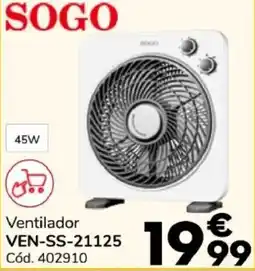 Conforama Sogo ventilador ven-ss-21125 oferta