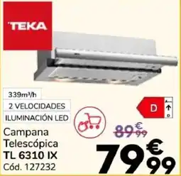 Conforama Teka campana telescópica tl 6310 ix oferta