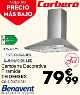 Conforama Corberó campana decorativa piramidal teide636x oferta