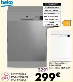 Conforama Beko lavavajillas DVN05320X oferta