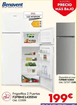 Conforama Benavent Frigorífico 2 Puertas F2PBME14355W oferta