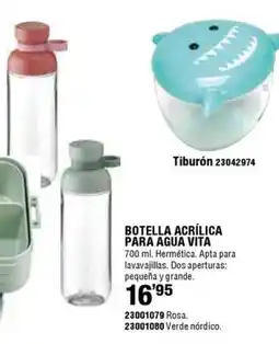 Optimus Botella acrílica para agua vita oferta
