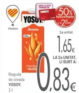 Valvi Supermercats YOSOY Beguda de civada oferta