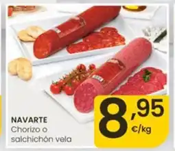 Eroski NAVARTE Chorizo o salchichón vela oferta