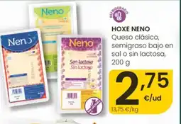 Eroski HOXE NENO Queso clásico, semigraso bajo en sal o sin lactosa oferta