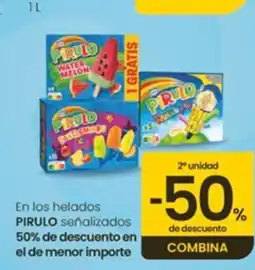 Eroski PIRULO En los helados señalizados oferta