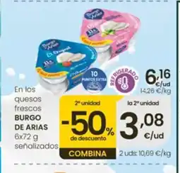 Eroski BURGO DE ARIAS En los quesos frescos oferta