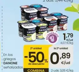 Eroski DANONE En los griegos señalizados oferta
