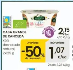 Eroski CASA GRANDE DE XANCEDA Kéfir desnatado natural oferta