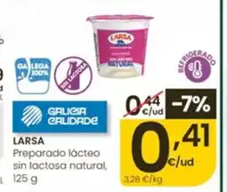 Eroski LARSA Preparado lácteo sin lactosa natural oferta