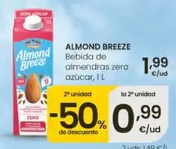 Eroski ALMOND BREEZE Bebida de almendras zero azúcar oferta