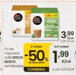 Eroski DOLCE GUSTO En las cápsulas café oferta