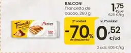 Eroski BALCONI Trancetto de cacao oferta