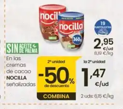 Eroski NOCILLA En las cremas de cacao señalizadas oferta