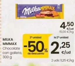Eroski MILKA MMMAX Chocolate con galleta oferta