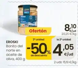 Eroski EROSKI Bonito del norte en aceite de oliva oferta