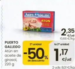 Eroski PUERTO GALLEGO Atún en aceite de girasol oferta