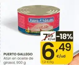 Eroski PUERTO GALLEGO Atún en aceite de girasol oferta