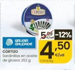 Eroski CORTIZO Sardinillas en aceite de girasol oferta