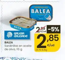 Eroski BALEA Sardinillas en aceite de oliva oferta