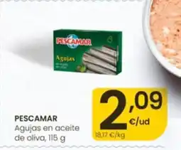 Eroski PESCAMAR Agujas en aceite de oliva oferta