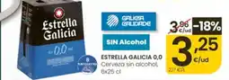 Eroski ESTRELLA GALICIA 0,0 Cerveza sin alcohol oferta