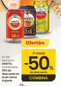 Eroski AMSTEL En las cervezas señalizadas oferta